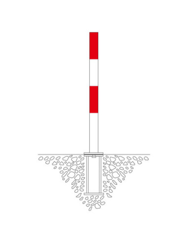Uitneembare afzetpaal PARAT B, 70 x 70 mm, met grondhuls, rood wit kopen?