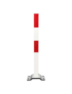 Uitneembare afzetpaal PARAT B, 70 x 70 mm, met voetplaat, rood wit kopen?