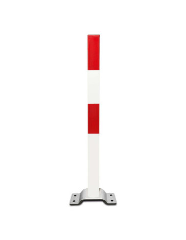 Uitneembare afzetpaal PARAT B, 70 x 70 mm, met voetplaat, rood wit kopen?