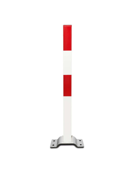 Uitneembare afzetpaal PARAT B, 70 x 70 mm, met voetplaat, rood wit kopen?