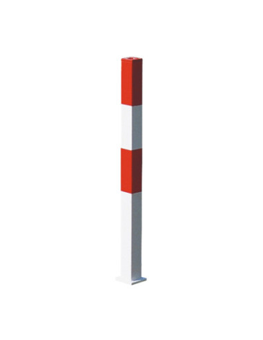 Uitneembare afzetpaal PARAT B, 70 x 70 mm, met voetplaat, rood wit kopen?