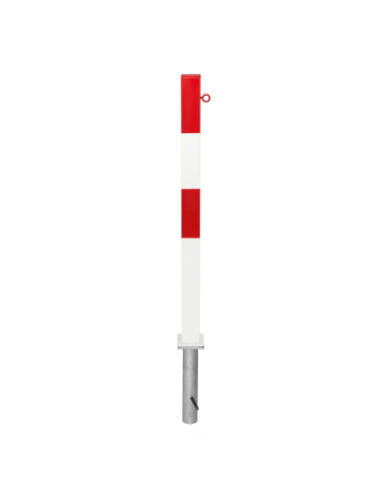 Uitneembare afzetpaal PARAT B, 70 x 70 mm, met grondhuls, rood wit kopen?
