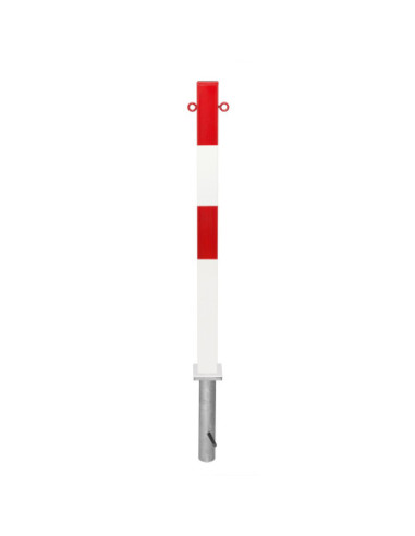 Uitneembare afzetpaal PARAT B, 70 x 70 mm, met grondhuls, rood wit kopen?