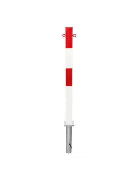 Uitneembare afzetpaal PARAT B, 70 x 70 mm, met grondhuls, rood wit kopen?