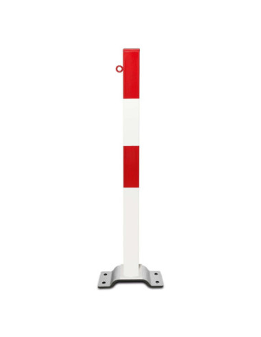 Uitneembare afzetpaal PARAT B, 70 x 70 mm, met voetplaat, rood wit kopen?