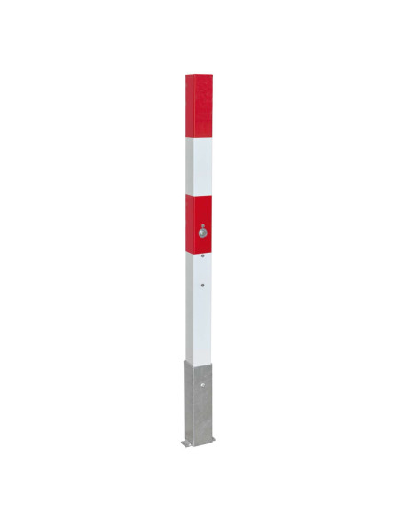 Uitneembare afzetpaal MORION, 70 x 70 mm, met grondhuls, driekantslot kopen?