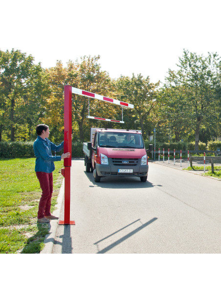 Doorgang- en hoogtebegrenzer COMPACT, draaibaar, rood wit kopen?