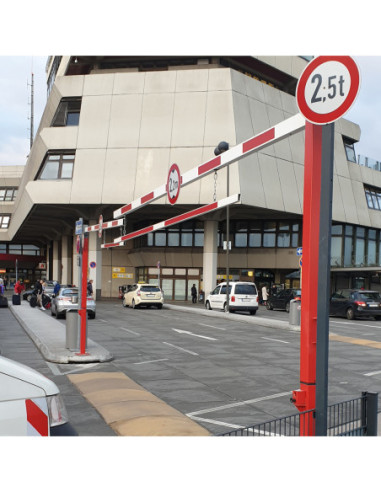 Doorgang- en hoogtebegrenzer COMPACT, draaibaar, rood wit kopen?