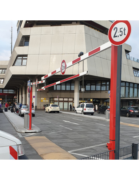 Doorgang- en hoogtebegrenzer COMPACT, draaibaar, rood wit kopen?
