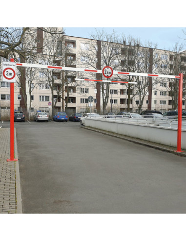 Doorgang- en hoogtebegrenzer COMPACT, vast, rood wit kopen?