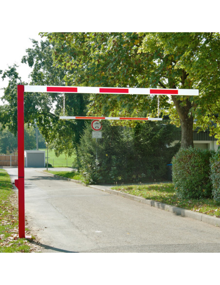 Doorgang- en hoogtebegrenzer COMPACT, draaibaar, rood wit kopen?