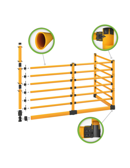 Flexibel veiligheidshek BLACK BULL FLEX High-Line met onderrijbeveiliging, uitbreidingsset recht kopen?