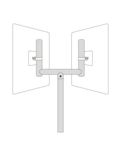 Opzetvork voor twee verkeersspiegels, Ø76 mm kopen?