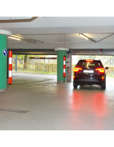 Geleideboei LeitPin, 950 mm, Ø100 mm, plafond- en vloerbevestiging, rood wit kopen?