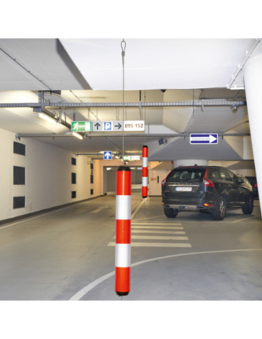 Geleideboei LeitPin, 950 mm, Ø100 mm, plafond- en vloerbevestiging, rood wit kopen?