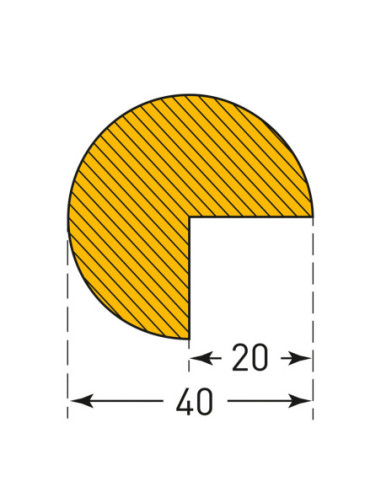 Stootrand MORION O-profiel Ø40 mm, magnetisch, 1000 mm, geel zwart kopen?