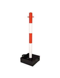 Zware kettingpaal EXTERN met stalen voetstuk en handgreep, Ø60 mm, 1000 mm, rood wit kopen?