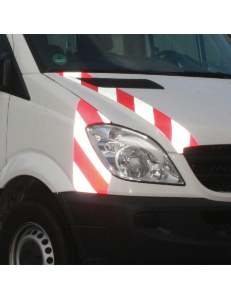 Voertuigmarkering MORION FLEX, rood wit, 141 mm, 45,7 m kopen?