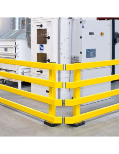 Standpaal voor BLACK BULL magazijngeleiderail XL, 1000 mm, gecoat, geel kopen?