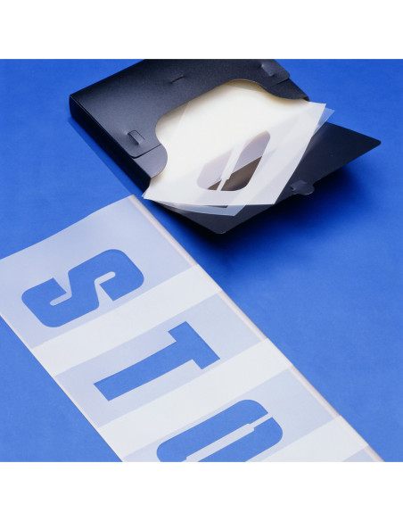 Sjabloonset letters, cijfers en pijlen voor vloermarkering kopen?