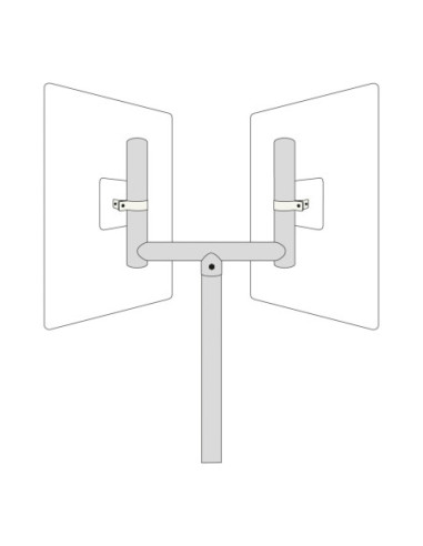 Opzetvork voor twee verkeersspiegels, Ø76 mm kopen?