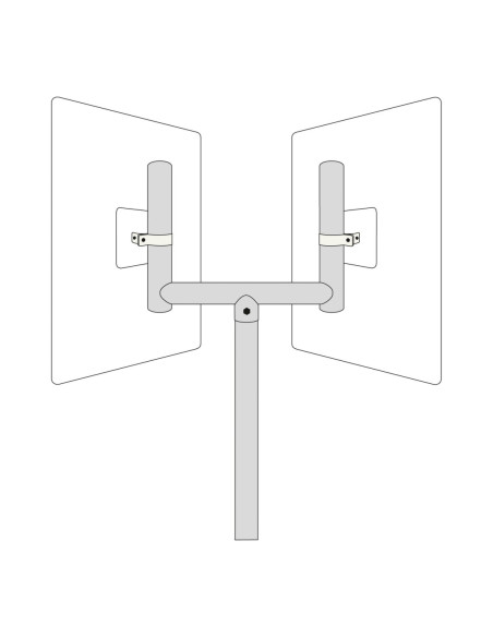 Opzetvork voor twee verkeersspiegels, Ø76 mm kopen?