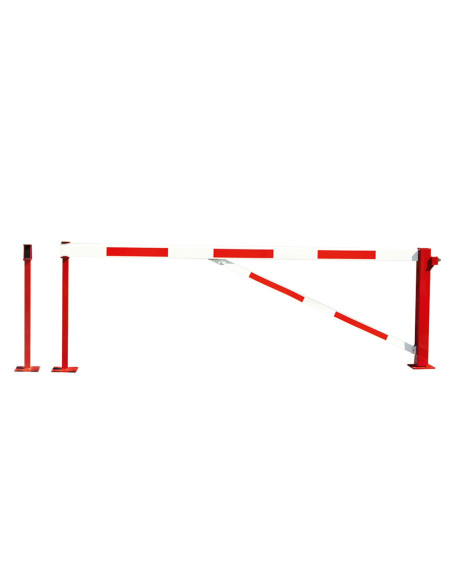 Draaiboom COMPACT enkel, handbediend, 4000 mm, rood wit kopen?