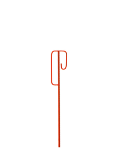 Afzetlinthouder rood, grondpen 1200 x 14 mm kopen? Bestel nu!