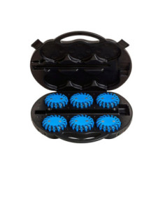 MEGAFLARE blauwe LED waarschuwingslichten met koffer, set van 6 kopen? Bestel nu!