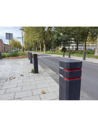 Diamantkoppaal zwart kunststof met reflectiebandjes kopen? Bestel nu!