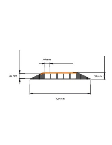MAX kabelbrug 5 kanalen (5 x 35 x 35 mm), rubber met gele deksel kopen? Bestel nu!