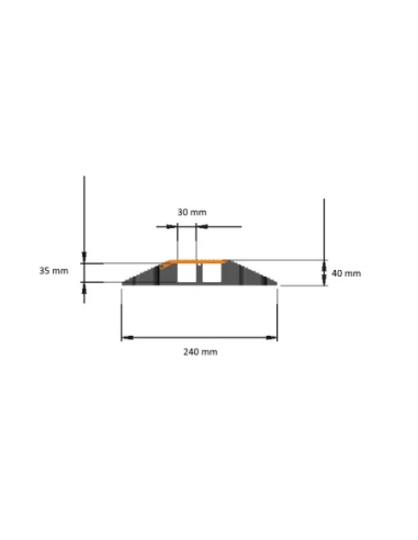 MAX kabelbrug 2 kanalen (30 x 35 mm) rubber met gele deksel kopen? Bestel nu!