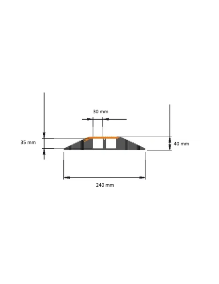 MAX kabelbrug 2 kanalen (30 x 35 mm) rubber met gele deksel kopen? Bestel nu!