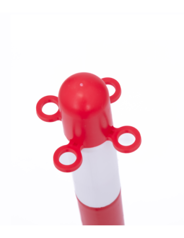 Kunststof kettingpaal met massieve voet rood/wit kopen? Bestel nu!