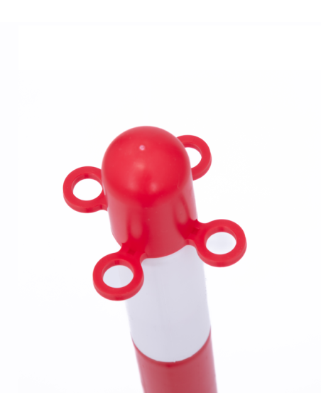 Kunststof kettingpaal met vulbare voet rood/wit 90 cm kopen? Bestel nu!