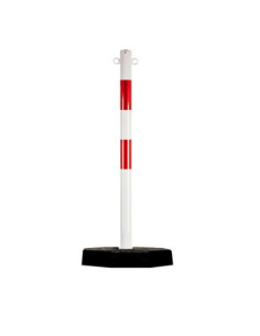 Kettingpaal metaal rood/wit met 7 kg voet kopen? Bestel nu!