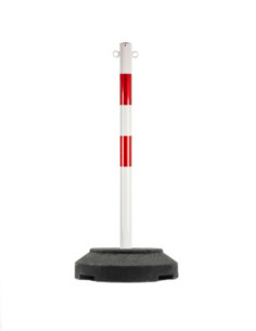 Metalen kettingpaal rood/wit met 15 kg voet kopen? Bestel nu!