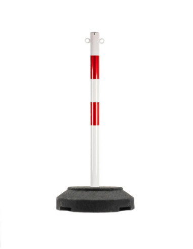 Metalen kettingpaal rood/wit met 15 kg voet kopen? Bestel nu!