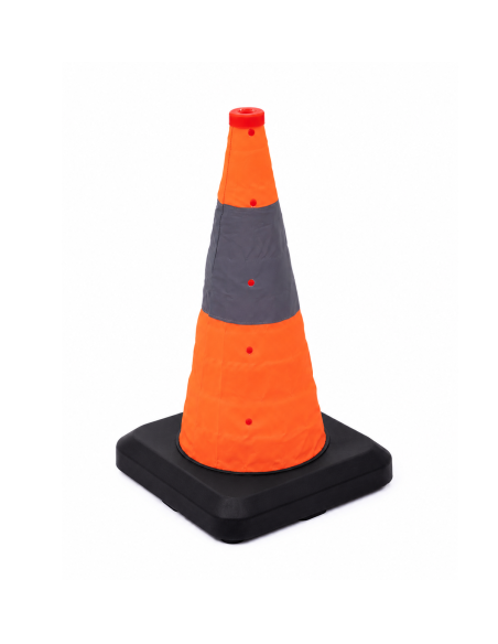 Opvouwbare verkeerskegel 50 cm met zware voet kopen? Bestel nu!