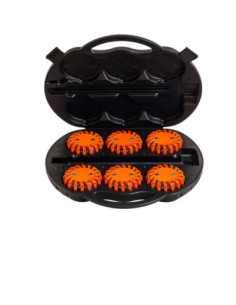 MEGAFLARE oranje LED waarschuwingslichten met koffer, set van 6 kopen? Bestel nu!