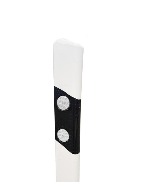 Reflectorpaal wit 120 cm met reflectoren en versteviging kopen? Bestel nu!
