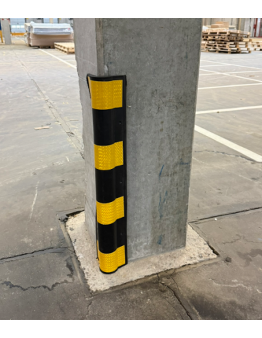 Afgeronde rubberen hoekbeschermer geel/zwart, 20 mm buffer kopen? Bestel nu!