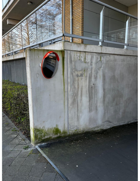 RVS verkeersspiegel met oranje behuizing Ø 49 cm kopen? Bestel nu!