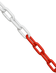 Stalen afzetketting rood/wit 6 mm, 10 meter kopen? Bestel nu!
