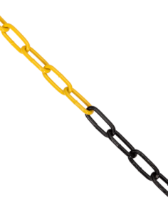 Stalen afzetketting geel/zwart 6 mm, 10 meter kopen? Bestel nu!