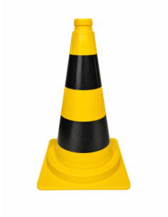 CONEX verkeerskegel geel/zwart 50 cm PVC kopen? Bestel nu!