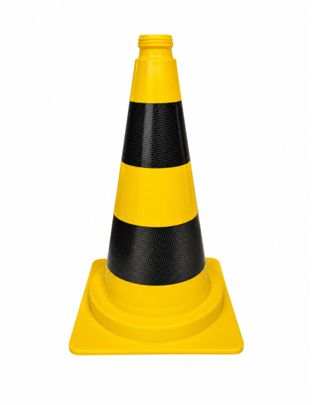 CONEX verkeerskegel geel/zwart 50 cm PVC kopen? Bestel nu!