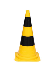 Verkeerskegel geel/zwart 75 cm flexibel PVC kopen? Bestel nu!