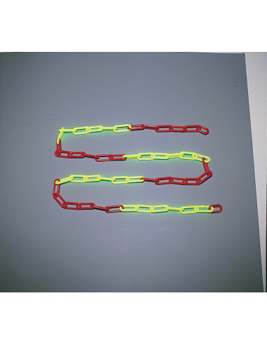 Lichtgevende afzetketting, rood wit, kunststof