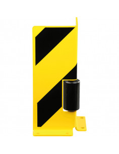 Hoekbeschermer muur L-vorm met geleiderol, 400 x 160 mm